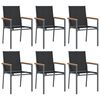 vidaXL &Kappa;&alpha;&rho;έ&kappa;&lambda;&epsilon;&sigmaf; &Kappa;ή&pi;&omicron;&upsilon; 6 &tau;&epsilon;&mu;. &Mu;&alpha;ύ&rho;&epsilon;&sigmaf; 55x61,5x90 &epsilon;&kappa; &alpha;&pi;ό Textilene/&Alpha;&tau;&sigma;ά&lambda;&iota;