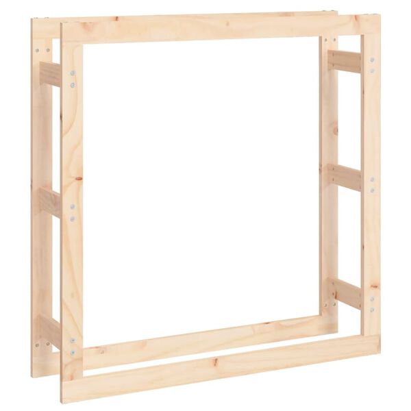 vidaXL Ραφιέρα Καυσόξυλων 100x25x100 εκ. από Μασίφ Ξύλο Πεύκου