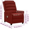 vidaXL Πολυθρόνα Μασάζ Ηλεκτρική Μπορντό από Συνθετικό Δέρμα