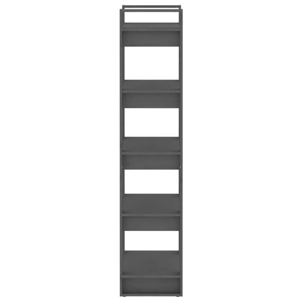 vidaXL Βιβλιοθήκη/Διαχωριστικό Χώρου Γκρι 60x35x160 εκ. Μασίφ Ξύλο