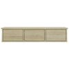 vidaXL Ράφι Τοίχου με Συρτάρια Sonoma Δρυς 88x26x18,5 εκ. Επεξ. Ξύλο