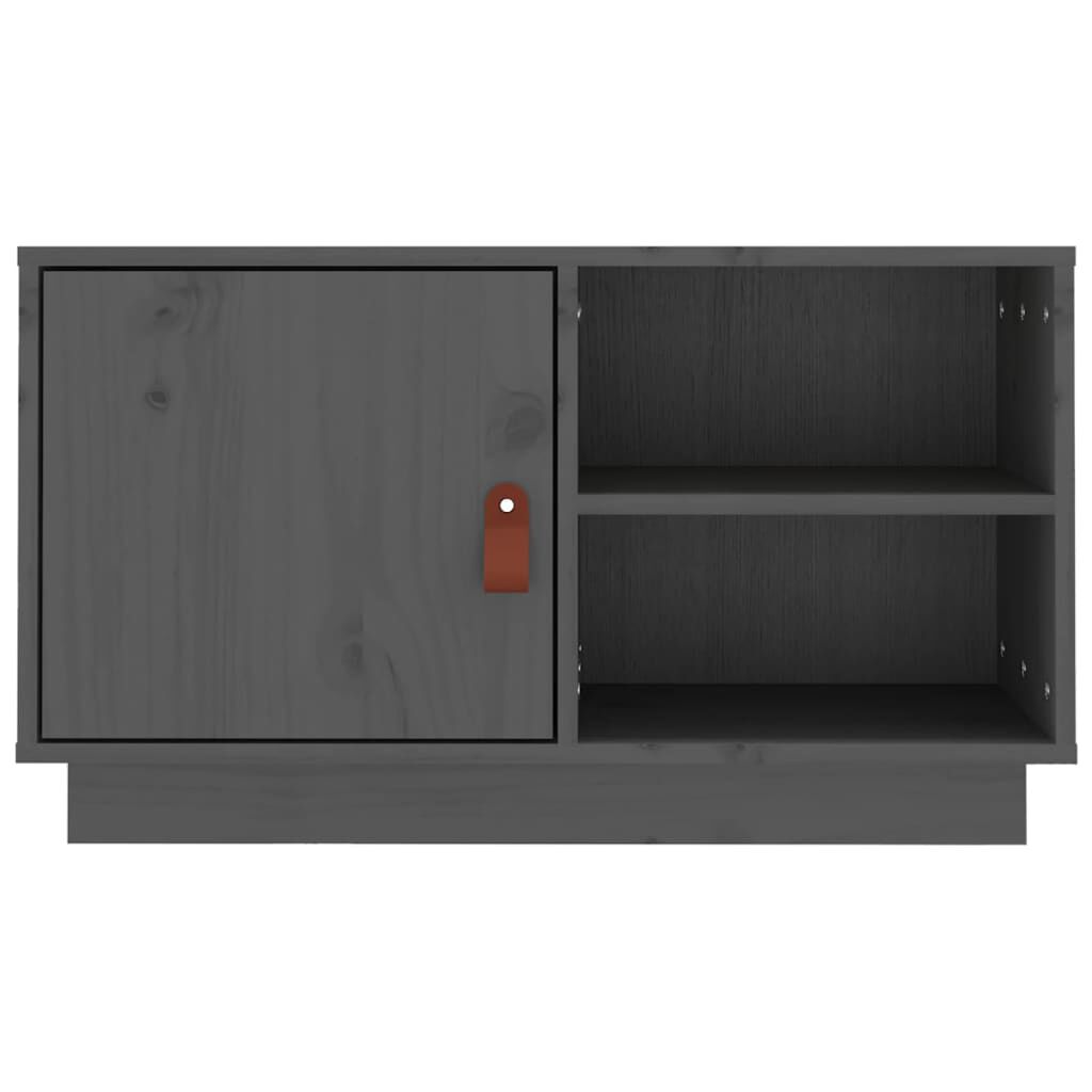 vidaXL Έπιπλο Τηλεόρασης Γκρι 70 x 34 x 40 εκ. από Μασίφ Ξύλο Πεύκου