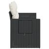 vidaXL Καναπές Κήπου Διθέσιος Μαύρος από Συνθετικό Ρατάν με Μαξιλάρια