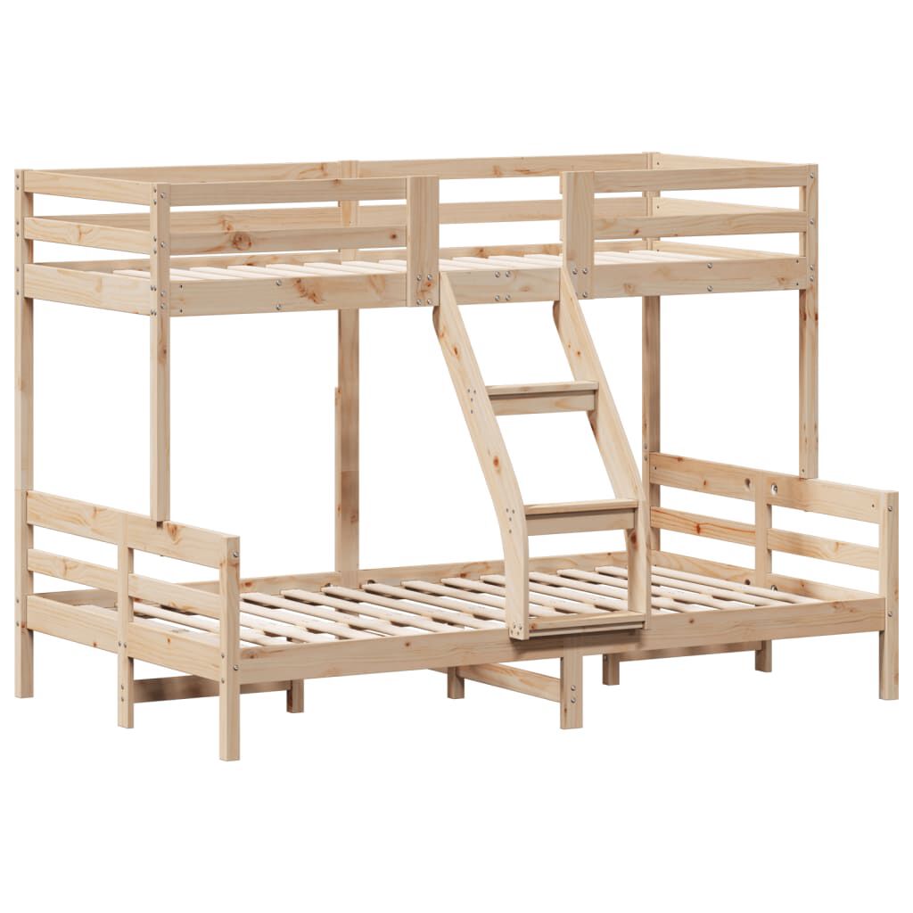 vidaXL Κουκέτα 90x200/120x200 εκ. από Μασίφ Ξύλο Πεύκου