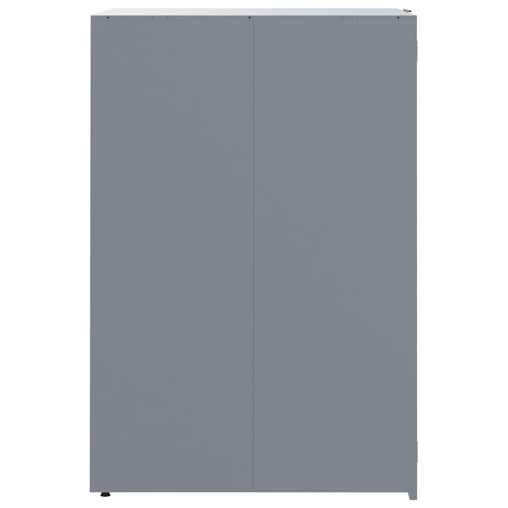 vidaXL Πλαίσιο Κάδων Απορριμμάτων 5 Κάδοι Γκρι 345x79x117 εκ. Ατσάλι