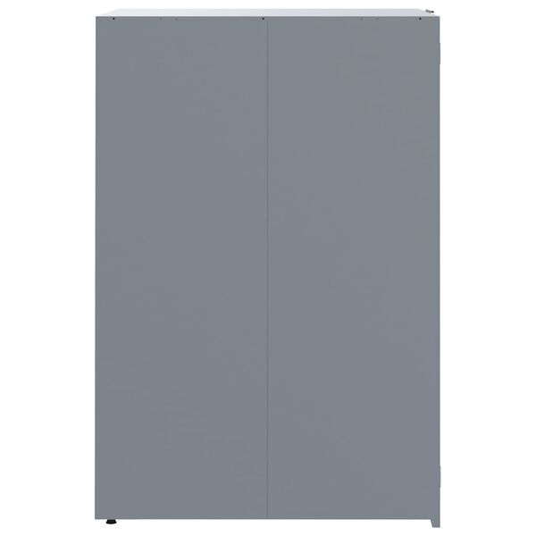 vidaXL Πλαίσιο Κάδων Απορριμμάτων 5 Κάδοι Γκρι 345x79x117 εκ. Ατσάλι