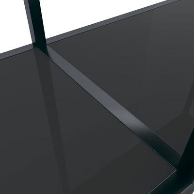 vidaXL Τραπέζι Κονσόλα Μαύρο 220 x 35 x 75,5 εκ. από Ψημένο Γυαλί