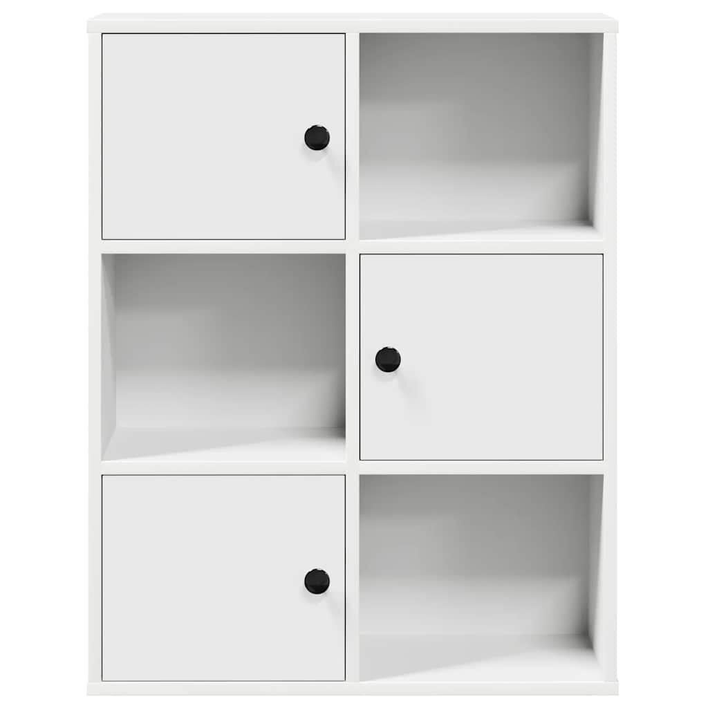 vidaXL Βιβλιοθήκη Λευκή 60x24x76,5 εκ. από Επεξεργασμένο Ξύλο
