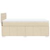 vidaXL Κρεβάτι Boxspring με Στρώμα Κρεμ 80 x 200 εκ. Υφασμάτινο