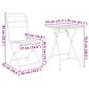 vidaXL Σετ μπιστρό 3 pcs Σκούρο πράσινο Ατσάλι