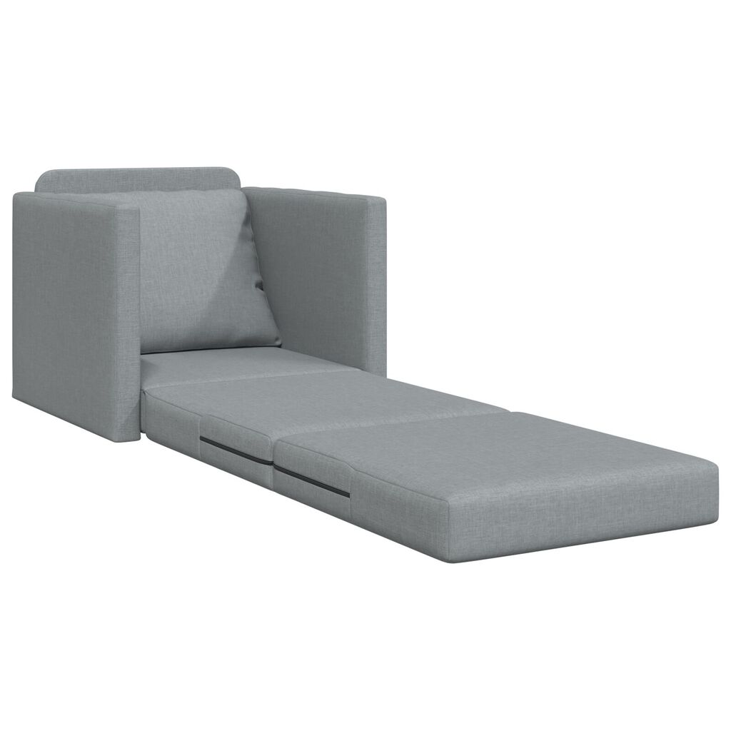 vidaXL Καναπές-Κρεβάτι Δαπέδου 2 σε 1 Αν. Γκρι 112x174x55 εκ. Ύφασμα