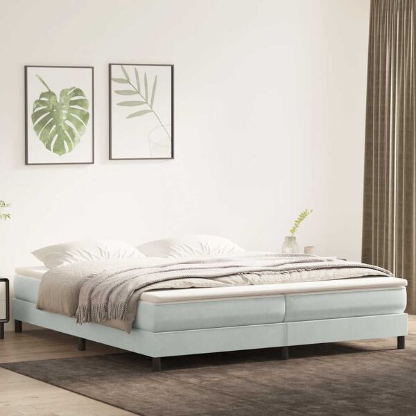 vidaXL &Kappa;&rho;&epsilon;&beta;ά&tau;&iota; Boxspring &mu;&epsilon; &Sigma;&tau;&rho;ώ&mu;&alpha; &Alpha;&nu;&omicron;&iota;&chi;&tau;ό &Gamma;&kappa;&rho;&iota; 180x210 &epsilon;&kappa;. &Beta;&epsilon;&lambda;&omicron;ύ&delta;&iota;&nu;&omicron;
