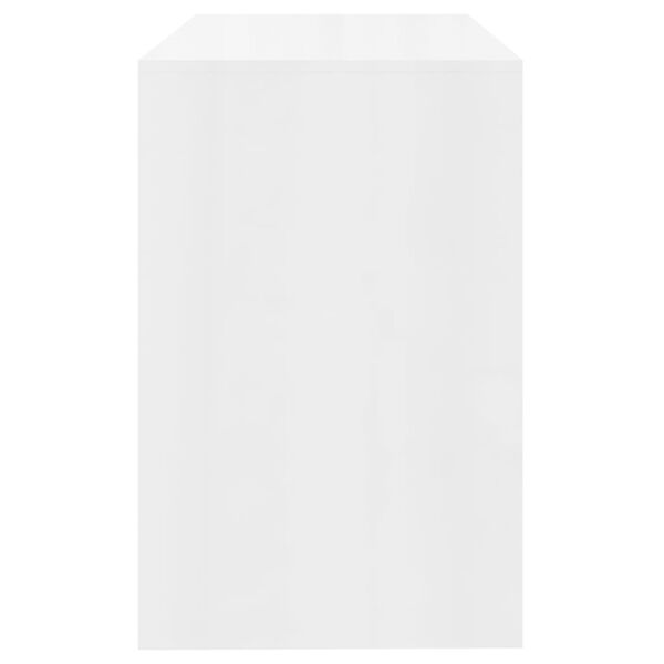 vidaXL Γραφείο Γυαλιστερό Λευκό 101 x 50 x 76,5 εκ. από Μοριοσανίδα