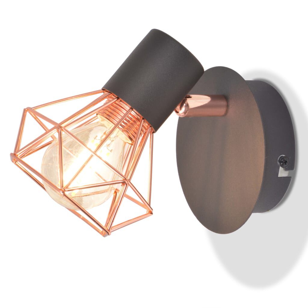vidaXL Απλίκες Τοίχου 2 τεμ. με 2 Λαμπτήρες LED Filament 8 W