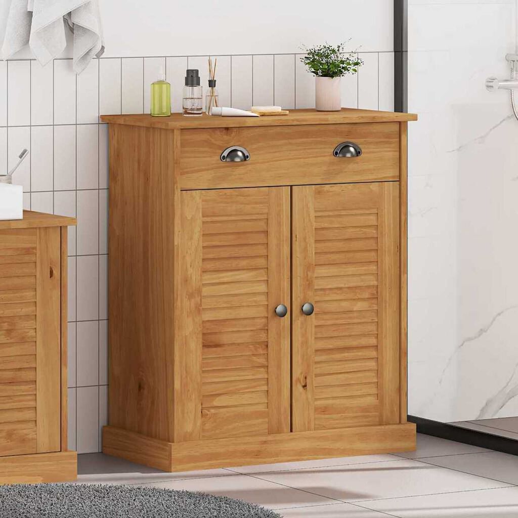 vidaXL Ντουλάπι Μπάνιου VIGO καφέ μελί 67.5 x 34 x 80 εκ.