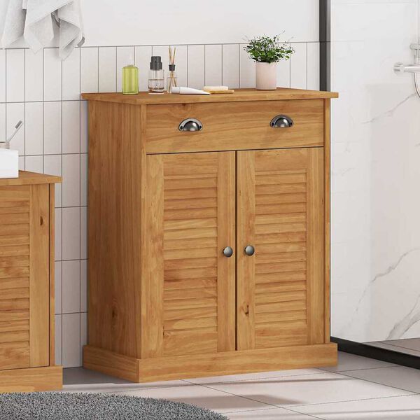 vidaXL Ντουλάπι Μπάνιου VIGO καφέ μελί 67.5 x 34 x 80 εκ.