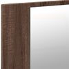 vidaXL Ντουλάπι Μπάνιου Καθρέφτη & LED Καφέ Δρυς 90x12x45εκ Ακρυλικό