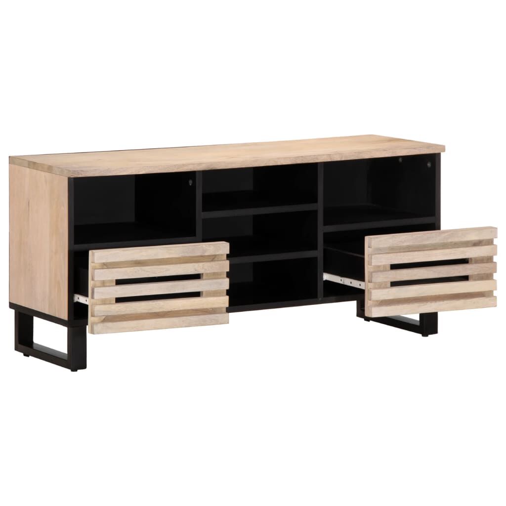 vidaXL Έπιπλο Τηλεόρασης 100x34x46 εκ. από Μασίφ Ξύλο Μάνγκο