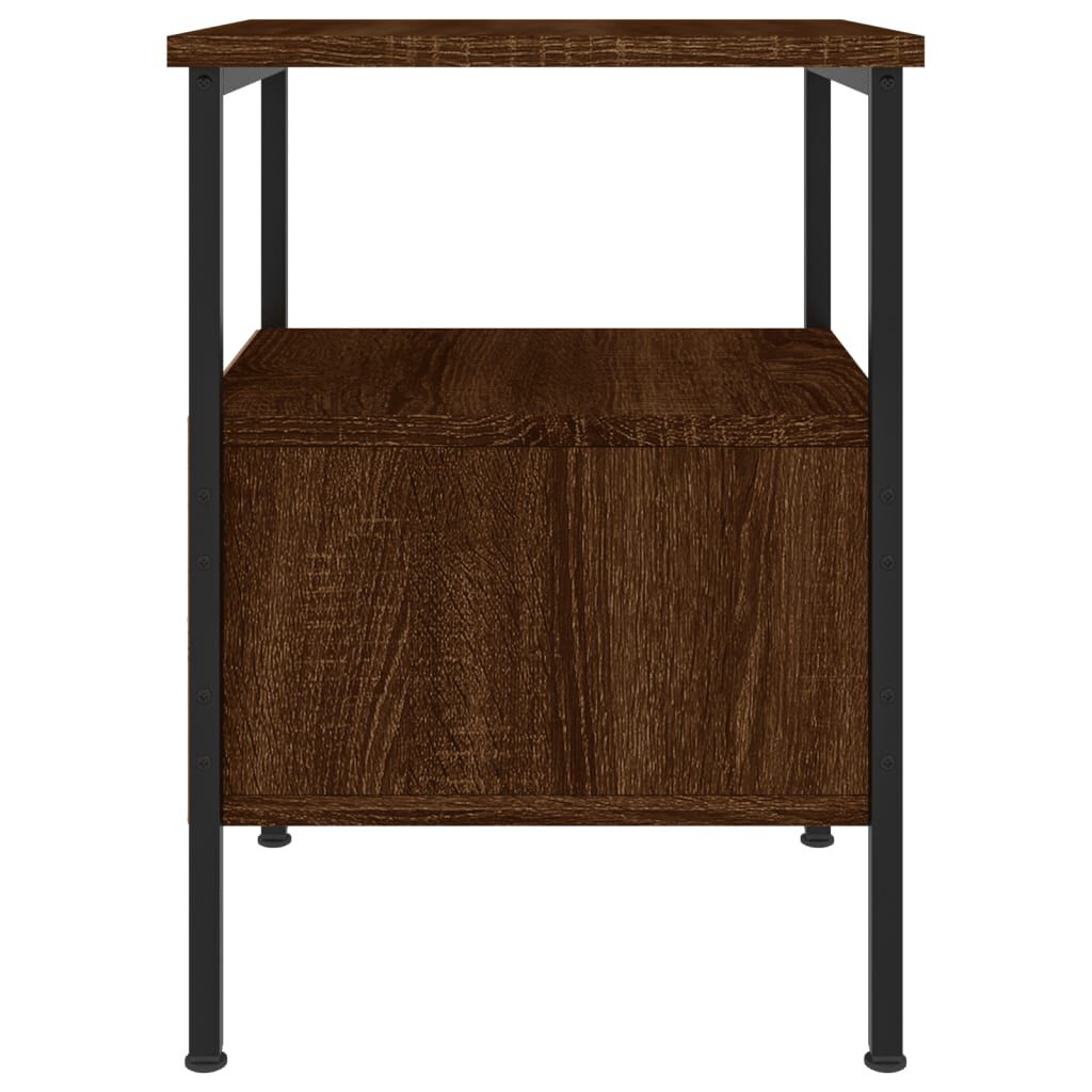 vidaXL Κομοδίνα 2 τεμ. Καφέ Δρυς 34 x 36 x 50 εκ. Επεξεργασμένο Ξύλο