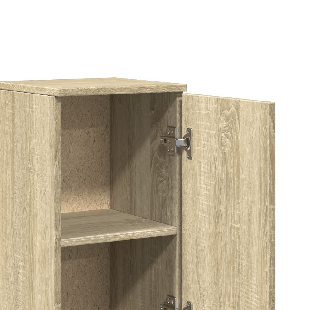 vidaXL Ντουλάπι Μπάνιου Sonoma Δρυς 30x30x190 εκ. Επεξεργασμένο Ξύλο