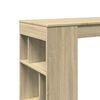 vidaXL Τραπέζι Μπαρ με Ράφια Sonoma Δρυς 102x50x103,5εκ Επεξ. Ξύλο