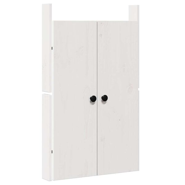vidaXL Πόρτα κουζίνας με πόρτα Λευκό 50 x 9 x 82 εκ Μασίφ ξύλο πεύκου