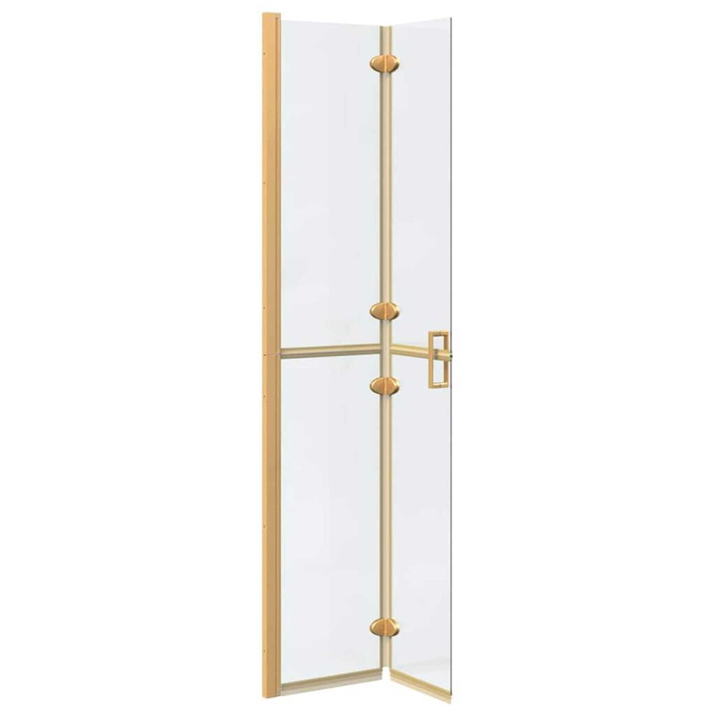 vidaXL Τοίχος ντους Walk-in Άλλο Χρυσό και διαφανές 70 x 190 cm