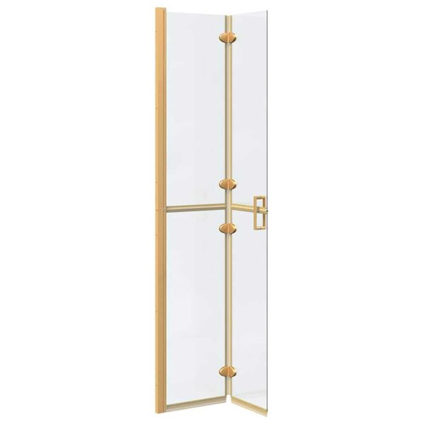 vidaXL Τοίχος ντους Walk-in Άλλο Χρυσό και διαφανές 70 x 190 cm