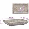 vidaXL Νιπτήρας Γκρι 50 x 35 x 10 εκ. Μαρμάρινος