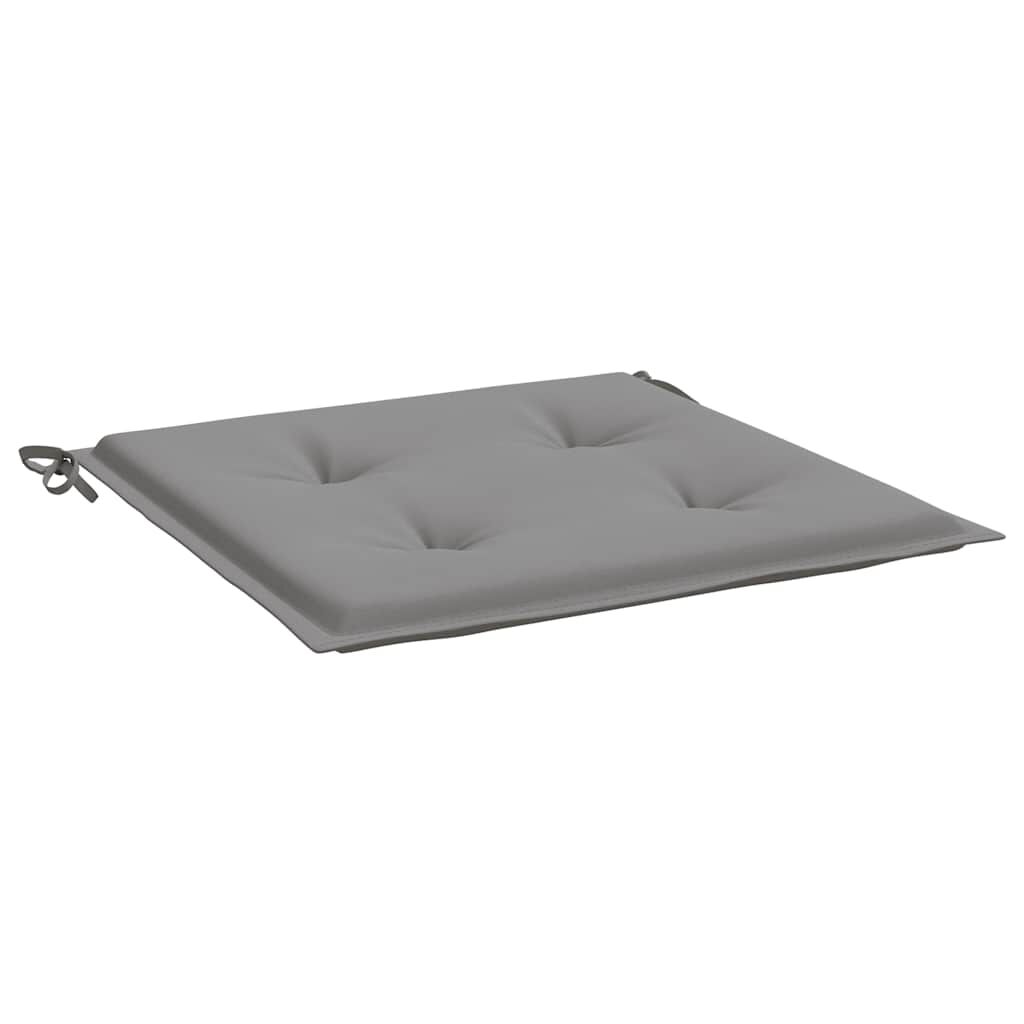 vidaXL Μαξιλάρια Καρέκλας Κήπου 2 τεμ. Γκρι 40x40x4 εκ. Υφασμάτινα