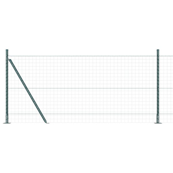 vidaXL Στυλίσκοι φράχτη με βάση 13 τεμ Ø32mm 90cm Γαλβανισμένος Χάλυψ