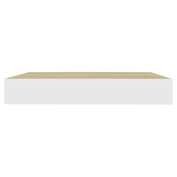 vidaXL Ράφια Τοίχου 4 τεμ. Δρυς και Άσπρο 23x23,5x3,8 εκ. MDF