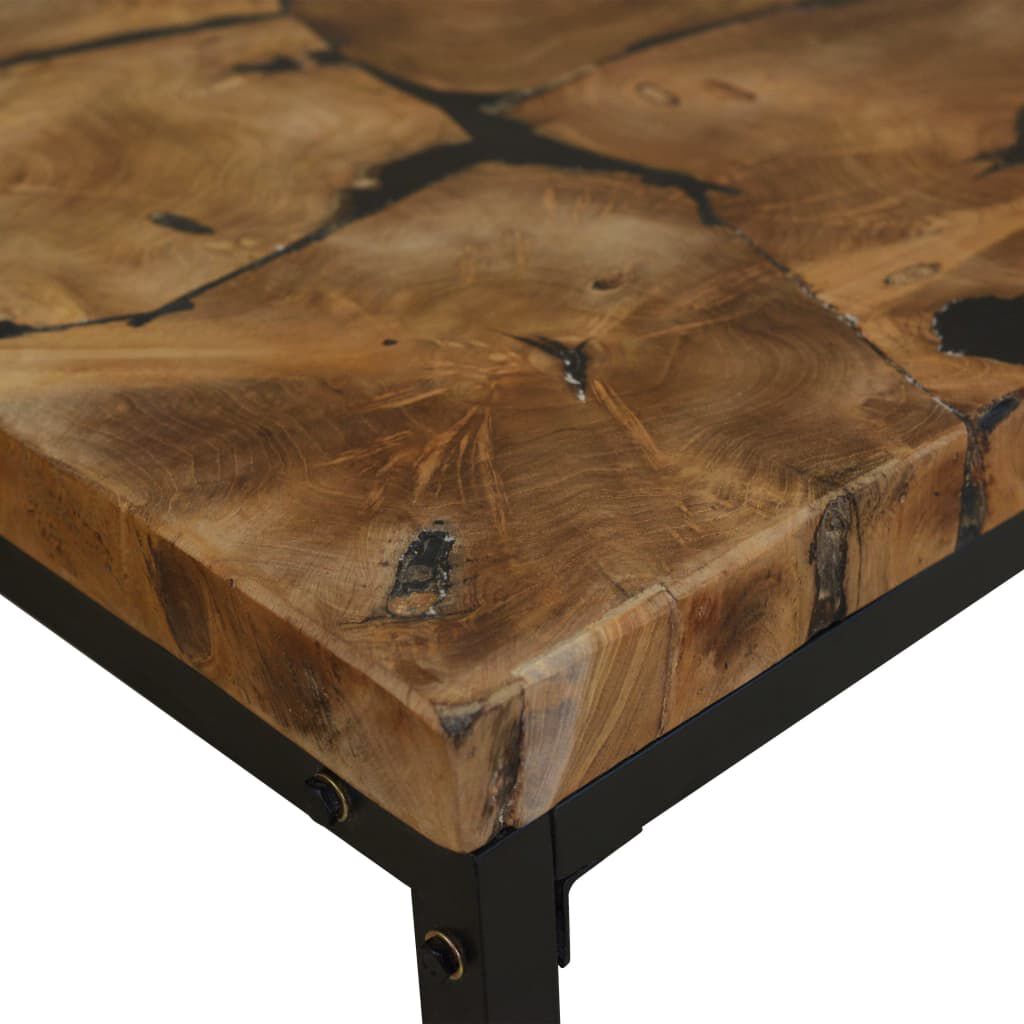 vidaXL Τραπεζάκι Σαλονιού 110 x 60 x 40 εκ. από Ξύλο Teak και Ρητίνη