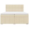 vidaXL &Kappa;&rho;&epsilon;&beta;ά&tau;&iota; Boxspring &mu;&epsilon; &Sigma;&tau;&rho;ώ&mu;&alpha; &Kappa;&rho;&epsilon;&mu; 200x200 &epsilon;&kappa;. &Upsilon;&phi;&alpha;&sigma;&mu;ά&tau;&iota;&nu;&omicron;