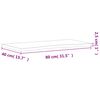 vidaXL Επιφάνεια Εργασίας 80x(36-40)x2,5 εκ. από Μασίφ Ξύλο Οξιάς