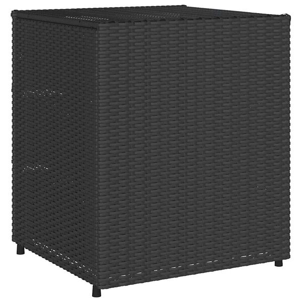 vidaXL Ντουλάπι Αποθήκευσης Κήπου Μαύρο 55x59x69 εκ. Συνθετικό Ρατάν
