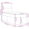 vidaXL Κρεβάτι Boxspring με Στρώμα Σκούρο Καφέ 90x190 εκ. Υφασμάτινο