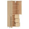 vidaXL Ντουλάπι Sonoma δρυς 69,5 x 34 x 180 εκ. από Επεξεργασμένο Ξύλο