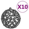 vidaXL Χριστουγεν. Μπάλες Σετ 120 τεμ με Κορυφή & 300 LED Λευκό/Γκρι