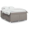 vidaXL &Kappa;&rho;&epsilon;&beta;ά&tau;&iota; Boxspring &mu;&epsilon; &Sigma;&tau;&rho;ώ&mu;&alpha; Taupe 140x190 &epsilon;&kappa;. &Upsilon;&phi;&alpha;&sigma;&mu;ά&tau;&iota;&nu;&omicron;