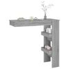 vidaXL Τραπέζι Μπαρ Τοίχου Γκρι Sonoma 102x45x103,5 εκ. Επεξεργ. Ξύλο