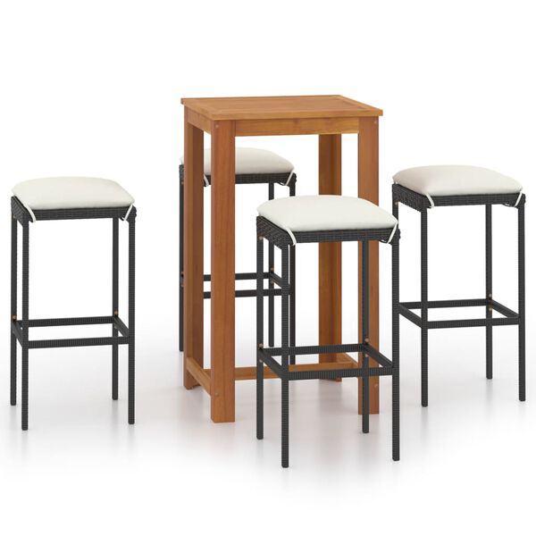 vidaXL &Sigma;&epsilon;&tau; &Epsilon;&pi;ί&pi;&lambda;&omega;&nu; &Mu;&pi;&alpha;&rho; &Kappa;ή&pi;&omicron;&upsilon; 5 &Tau;&epsilon;&mu;&alpha;&chi;ί&omega;&nu; &Mu;&alpha;ύ&rho;&omicron; &mu;&epsilon; &Mu;&alpha;&xi;&iota;&lambda;ά&rho;&iota;&alpha;