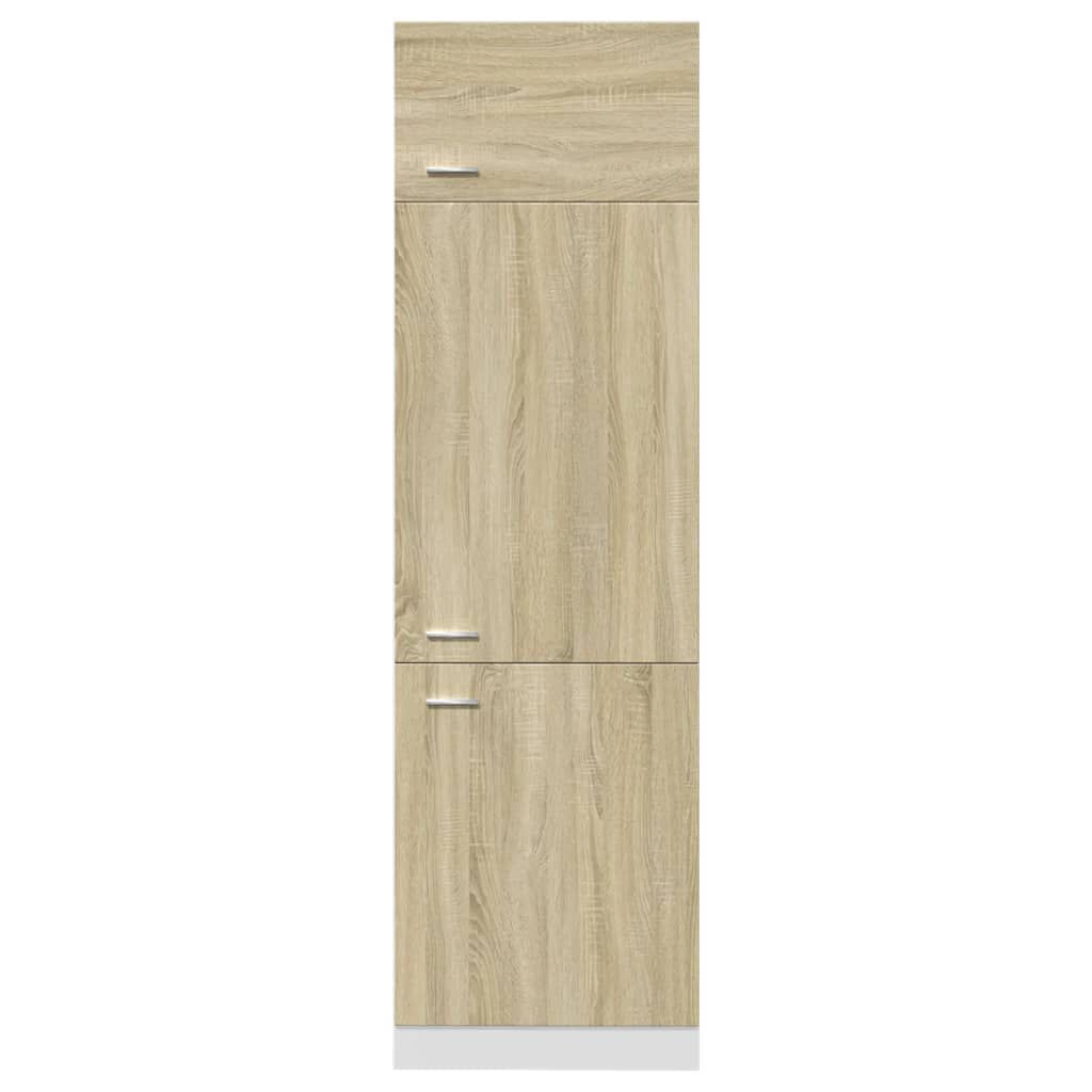 vidaXL Ντουλάπι Ψυγείου Lyon Sonoma Δρυς 60x57x207εκ.