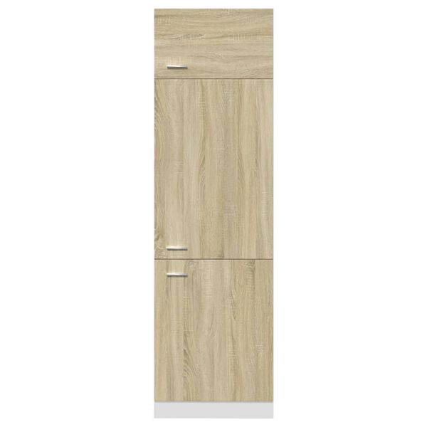 vidaXL Ντουλάπι Ψυγείου Lyon Sonoma Δρυς 60x57x207εκ.
