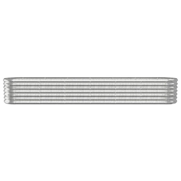 vidaXL Ζαρντινιέρα Ασημί 260x40x36 εκ. Ατσάλι με Ηλεκτρ. Βαφή Πούδρας