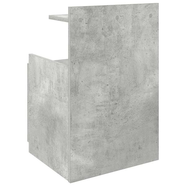 vidaXL Κομοδίνο με 2 Συρτάρια Γκρι Σκυρόδεμα 40x36,5x62 εκ.