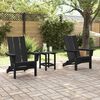 vidaXL Έπιπλα Χαλάρωσης Κήπου 3 pcs Μαύρο 38 x 38 x 46cm Πλαστικό