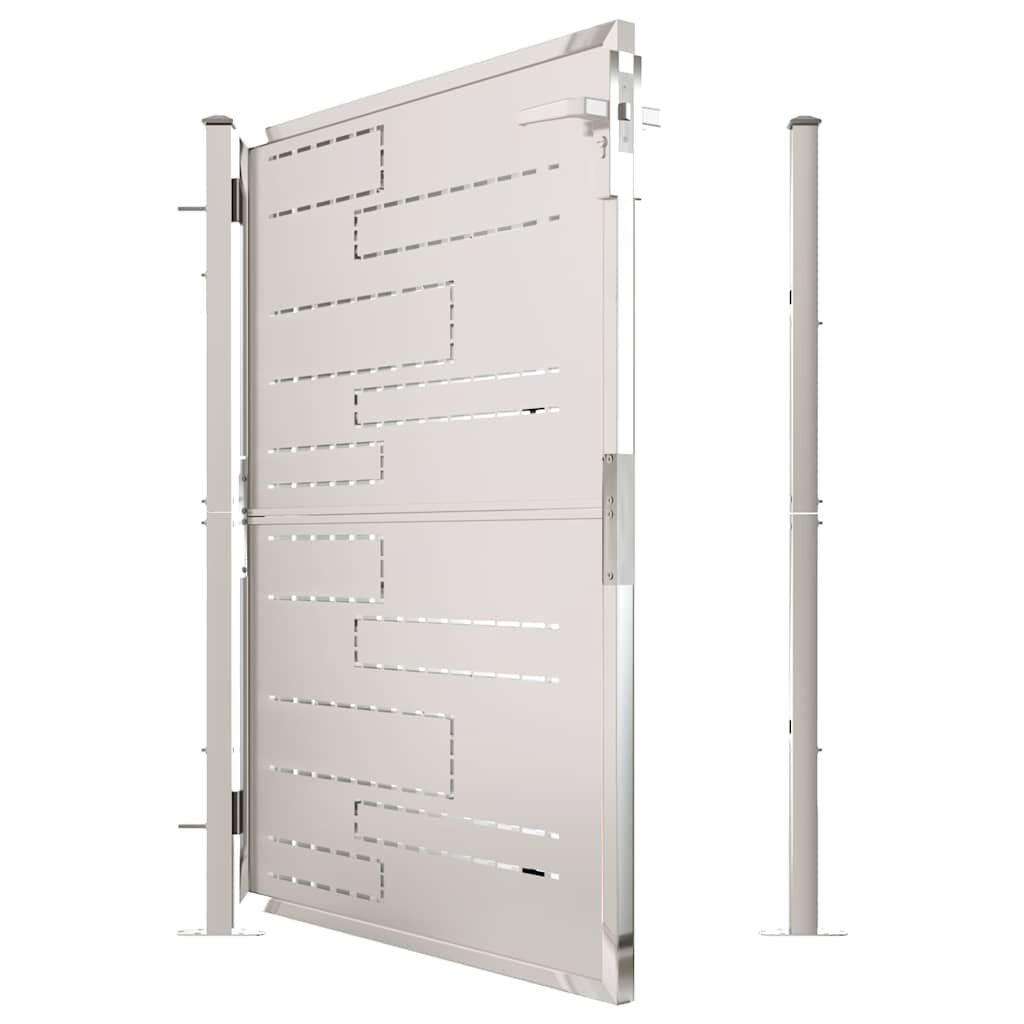 vidaXL Πόρτα Περίφραξης Κήπου 100 x 125 εκ. από Ανοξείδωτο Ατσάλι
