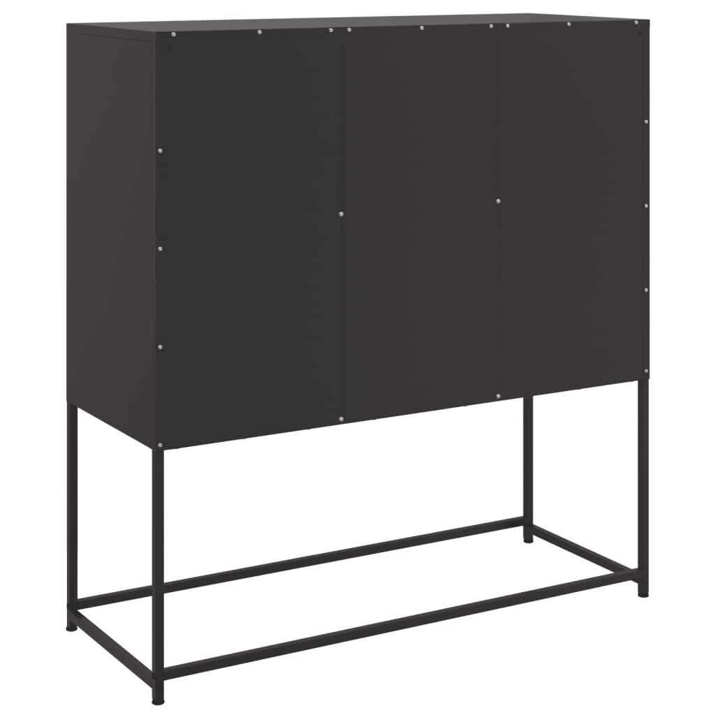 vidaXL Ντουλάπι Μαύρο 100,5x39x107 εκ. Ατσάλινο