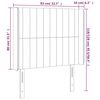 vidaXL Κεφαλάρι Κρεβατιού LED Μπλε 83x16x118/128εκ. Υφασμάτινο